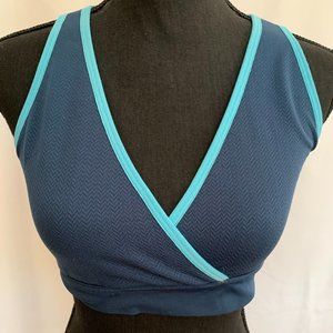 Patagonia Sports Bra Sz L Dark Teal Racer Back